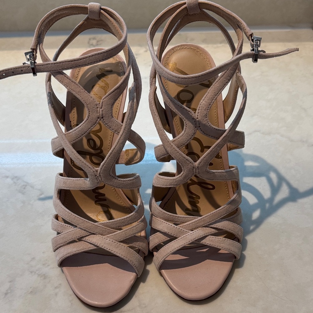 Sam Edelman Women's  suede Strappy Heels NEW !